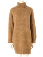 タートルネックアンゴラニットワンピース/アイボリー