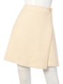 ツイードラップ台形スカート/ベージュ