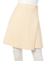 ツイードラップ台形スカート/ベージュ