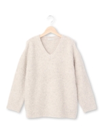 ブークレVネックニット/チャコールグレー(014)