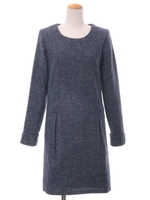 【1stline】ツィード袖カフス風サックワンピースCL-1380/ＹＥ