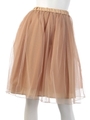 ウエストギャザーチュールスカート/オフホワイト