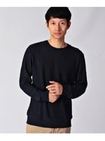 ジグザグパターンニット/カーキ(027)