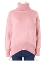 タートルネックドロップショルダーニット/ベビーピンク