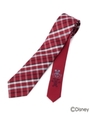 チェック柄ネクタイ(ミッキーマウス)/ワインレッド(263)