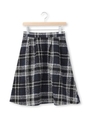 ブークレチェックスカート/ブラック(019)
