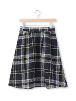 ブークレチェックスカート/ブラック(019)