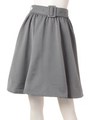 ベルト付ミディスカート/グレー