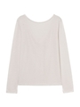 裏起毛バックドレープTOP/WHITE