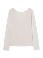 裏起毛バックドレープTOP/WHITE