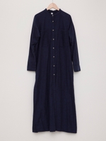 Pin tuck pocket long shirts/DARKGRAY