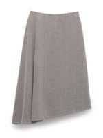 アシンメトリーフレアスカート/BLK