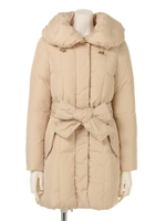 ショールカラーボリュームコート/グレー