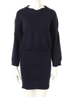 シンプルニットセットアップ/ネイビー