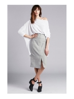 ジップペンシルスカート/ライトグレー(011)