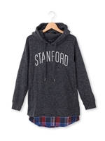 フェイクシャツニットパーカー/グレー(512)