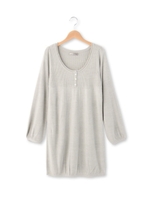 リブ切り替えニットワンピース/ライトグレー(011)