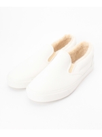 レザー調ボアスリッポン/ホワイト(701)