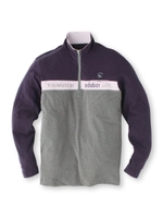 配色ハーフジップハイネックカットソー/オフホワイト(003)