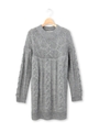 幅広ケーブルニットワンピース/グレー(012)