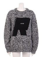 Blended Sweater/NAVY × YELLOW
