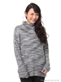 かすりＭＩＸタートルチュニックニット/グレー(020)