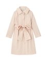 リボンベルトつきステンカラーコート/ベージュ(052)