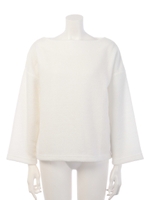 【Shelly island】ボートネックパイルプルオーバー/ネイビー