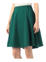 サテンドットスカート/ダークグリーン(123)