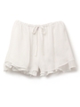 ストライプジャガードシフォンショートパンツ/OWHT
