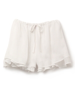 ストライプジャガードシフォンショートパンツ/OWHT