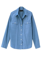 ダブルポケットダンガリーシャツ/ブルー(092)