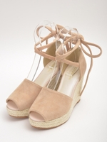 レースアップサンダル/ブルー