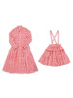 ロングシャツ dress/ホワイト×ブラックギンガム