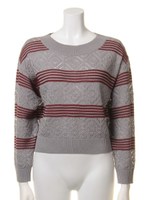 透かし柄ニットプルオーバー/ORG