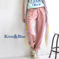 Rivet&Blue（リベットアンドブルー）テンセルツイルタックカラーパンツ