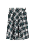 [L]ハイカウントチェックスカート/ブラック(219)