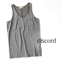 discord（ディスコード）TENCEL BORDER V-NECK TANK TOP