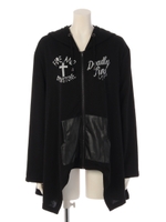 ネコ耳パーカーポンチョ/ブラック