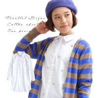 パラレルビジューオックスフォードシャツワンピース