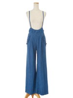 メニーリボンデニムサロペ/インディゴ