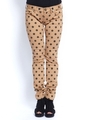 POLKA DOT SKINNY PANTS/ベージュ