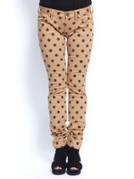 POLKA DOT SKINNY PANTS/ベージュ