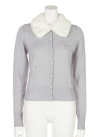 Snow Crystal柄 カーディガン/ブルー