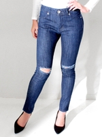 【LATINA】カットスキニーデニムパンツ/BL