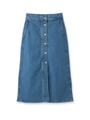 アンティークデニムストレッチスカート/ブルー(092)