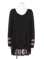 タンクセットイレギュラーチュニック/ブラック