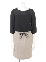 ツィードSKドッキングOP/ベージュ