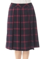 ビッグチェックスカート/レッド