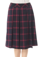 ビッグチェックスカート/レッド
